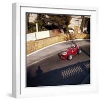 Phill Hill Racing a Ferrari D246, Monaco Grand Prix, Monte Carlo, 1959-null-Framed Photographic Print