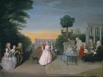 The Schutz Family and their Friends on a Terrace-Phillip Mercier-Giclee Print