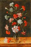 Carnations in a Glass Vase on a Stone Table, 1639 (Oil on Panel)-Phillipe De Marlier-Giclee Print