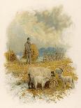 Shepherd Brings a Bale of Hay to His Flock in Winter- Time-Phillips Brooks-Stretched Canvas