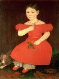 Portrait of a Girl in a Red Dress-Phillips-Framed Giclee Print