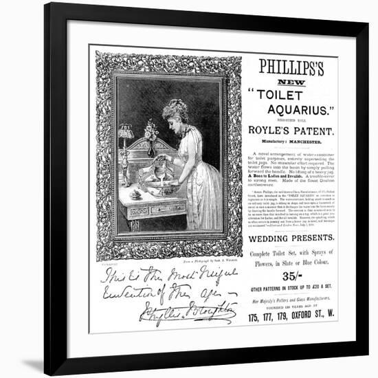 Phillips's 'Toilet Aquarius'-null-Framed Art Print