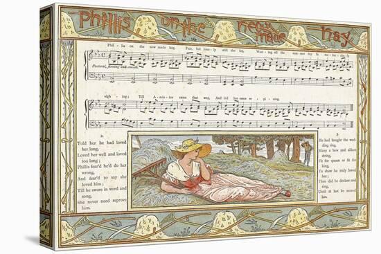 Phillis on the New Made Hay', Song Illustration from 'Pan-Pipes', a Book of Old Songs, Newly…-Walter Crane-Stretched Canvas