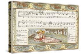 Phillis on the New Made Hay', Song Illustration from 'Pan-Pipes', a Book of Old Songs, Newly…-Walter Crane-Stretched Canvas