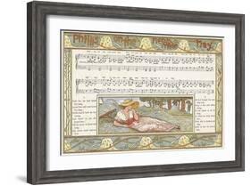 Phillis on the New Made Hay', Song Illustration from 'Pan-Pipes', a Book of Old Songs, Newly…-Walter Crane-Framed Giclee Print