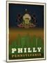 Philly Flag-Red Atlas Designs-Mounted Giclee Print