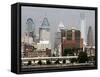 Philly Skyline Debate-Tom Mihalek-Framed Stretched Canvas