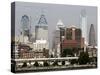 Philly Skyline Debate-Tom Mihalek-Stretched Canvas