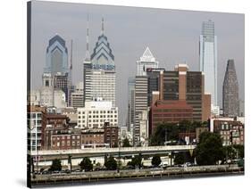 Philly Skyline Debate-Tom Mihalek-Stretched Canvas