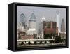 Philly Skyline Debate-Tom Mihalek-Framed Stretched Canvas