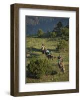 Philmont Cavalcades Ride Horses Through the Rugged Mountain Wilderness, Cimarron, New Mexico-Maresa Pryor-Framed Photographic Print