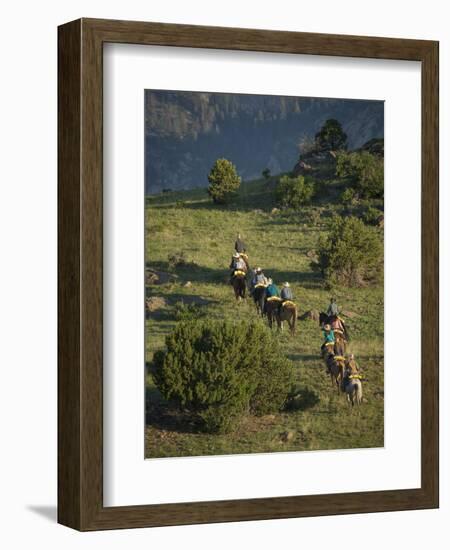 Philmont Cavalcades Ride Horses Through the Rugged Mountain Wilderness, Cimarron, New Mexico-Maresa Pryor-Framed Photographic Print