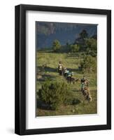 Philmont Cavalcades Ride Horses Through the Rugged Mountain Wilderness, Cimarron, New Mexico-Maresa Pryor-Framed Photographic Print