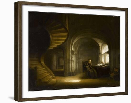 Philosophe au livre ouvert-Salomon Koninck-Framed Giclee Print