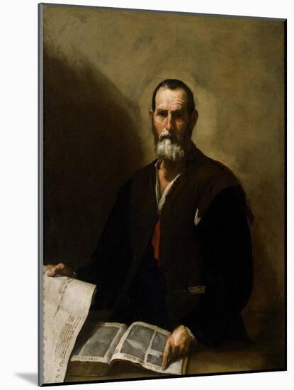 Philosopher Crates of Thebes, 1636-José de Ribera-Mounted Giclee Print