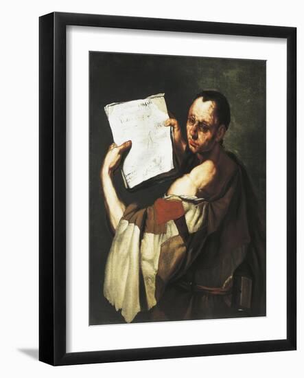 Philosopher or Saint-Luca Giordano-Framed Giclee Print