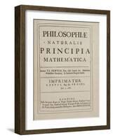 Philosophiae Naturalis Principia Mathematica-Sir Isaac Newton-Framed Giclee Print