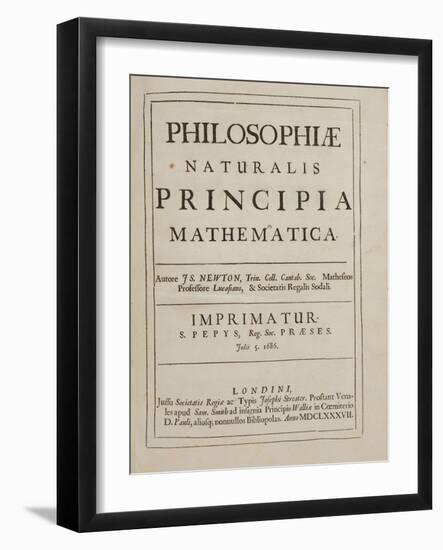 Philosophiae Naturalis Principia Mathematica-Sir Isaac Newton-Framed Giclee Print