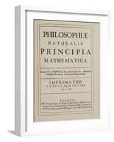 Philosophiae Naturalis Principia Mathematica-Sir Isaac Newton-Framed Giclee Print