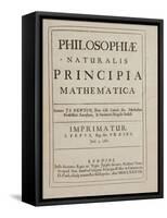 Philosophiae Naturalis Principia Mathematica-Sir Isaac Newton-Framed Stretched Canvas