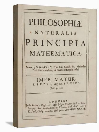 Philosophiae Naturalis Principia Mathematica-Sir Isaac Newton-Stretched Canvas