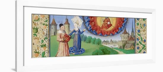 Philosophy Instructing Boethius on the Role of God, Ca 1465-null-Framed Giclee Print