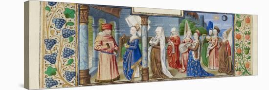 Philosophy Presenting the Seven Liberal Arts to Boethius, Ca 1465-null-Stretched Canvas
