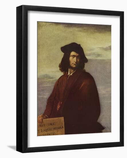 Philosophy, self portrait by Italian artist Salvator Rosa-Salvator Rosa-Framed Giclee Print