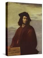 Philosophy, self portrait by Italian artist Salvator Rosa-Salvator Rosa-Stretched Canvas