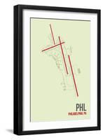 PHL Airport Layout-08 Left-Framed Giclee Print