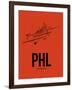 PHL Philadelphia Airport Orange-NaxArt-Framed Art Print