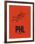 PHL Philadelphia Airport Orange-NaxArt-Framed Art Print