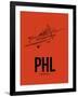 PHL Philadelphia Airport Orange-NaxArt-Framed Art Print