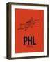 PHL Philadelphia Airport Orange-NaxArt-Framed Art Print