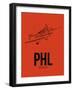 PHL Philadelphia Airport Orange-NaxArt-Framed Art Print