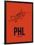 PHL Philadelphia Airport Orange-NaxArt-Framed Art Print