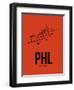 PHL Philadelphia Airport Orange-NaxArt-Framed Art Print