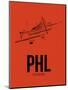 PHL Philadelphia Airport Orange-NaxArt-Mounted Art Print