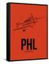 PHL Philadelphia Airport Orange-NaxArt-Framed Stretched Canvas