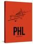 PHL Philadelphia Airport Orange-NaxArt-Stretched Canvas