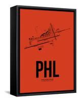 PHL Philadelphia Airport Orange-NaxArt-Framed Stretched Canvas