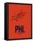 PHL Philadelphia Airport Orange-NaxArt-Framed Stretched Canvas