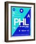 PHL Philadelphia Luggage Tag 1-NaxArt-Framed Art Print
