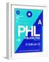 PHL Philadelphia Luggage Tag 1-NaxArt-Framed Art Print