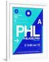 PHL Philadelphia Luggage Tag 1-NaxArt-Framed Art Print