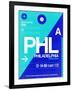 PHL Philadelphia Luggage Tag 1-NaxArt-Framed Art Print