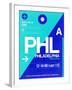 PHL Philadelphia Luggage Tag 1-NaxArt-Framed Art Print