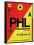 PHL Philadelphia Luggage Tag 2-NaxArt-Framed Stretched Canvas