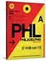 PHL Philadelphia Luggage Tag 2-NaxArt-Stretched Canvas