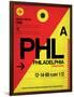 PHL Philadelphia Luggage Tag 2-NaxArt-Framed Art Print